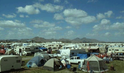 Blick ber einen der Zeltstdte