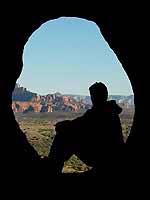 Blick durch das einmalige Fenster